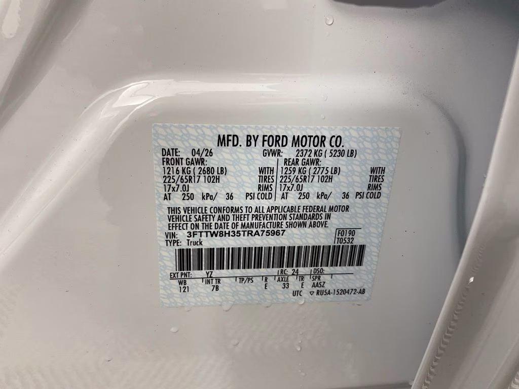 2026 Oxford White Ford Maverick XLT FWD Truck