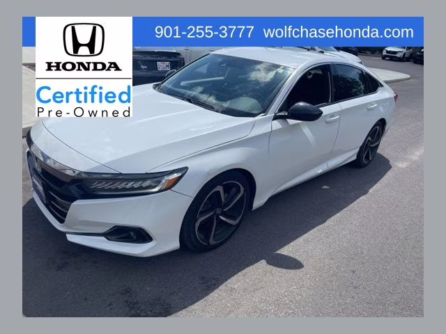 2022 Platinum White Pearl Honda Accord Sport FWD Sedan