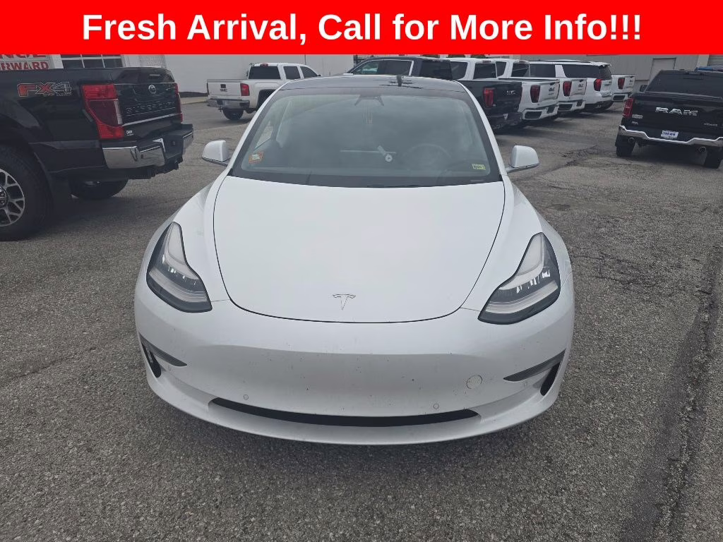 2020 Pearl White Multi-Coat Tesla Model 3 Standard Range Plus RWD Sedan