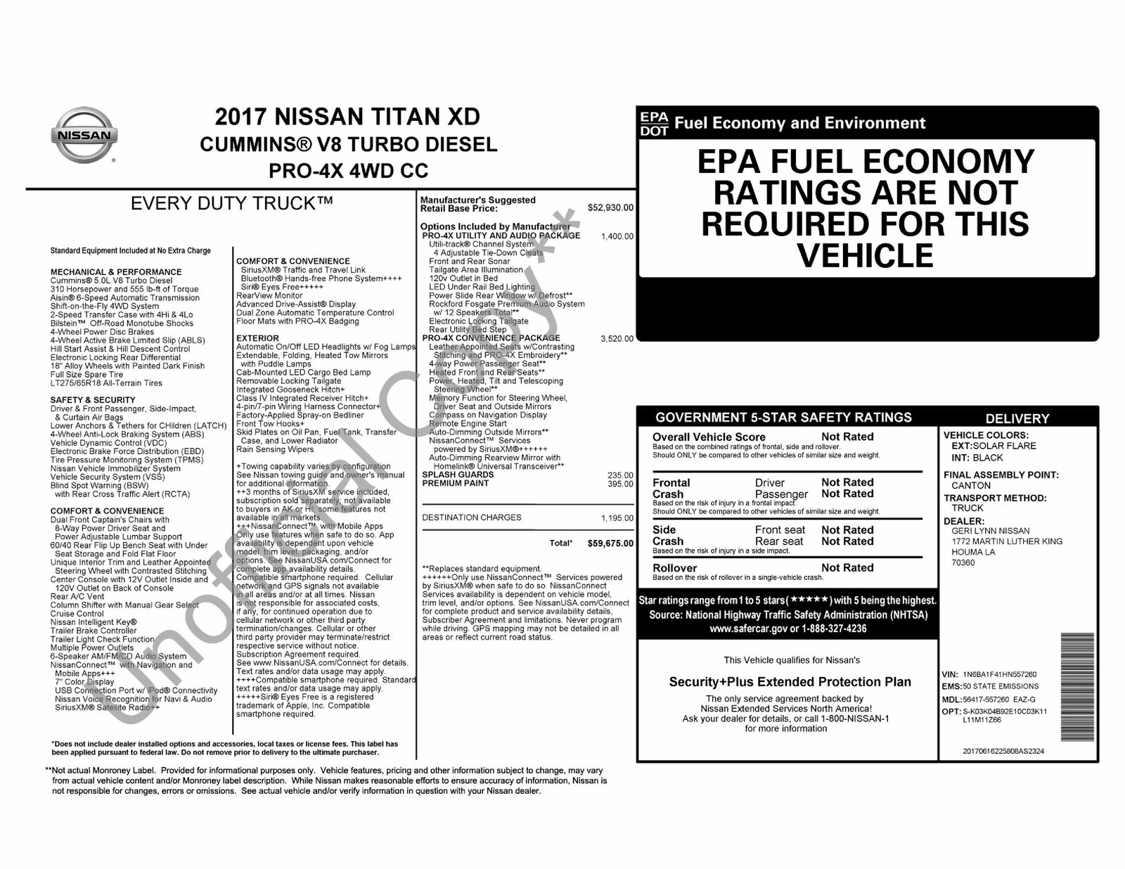 2017 Solar Flare Nissan Titan XD PRO-4X 4X4 Truck