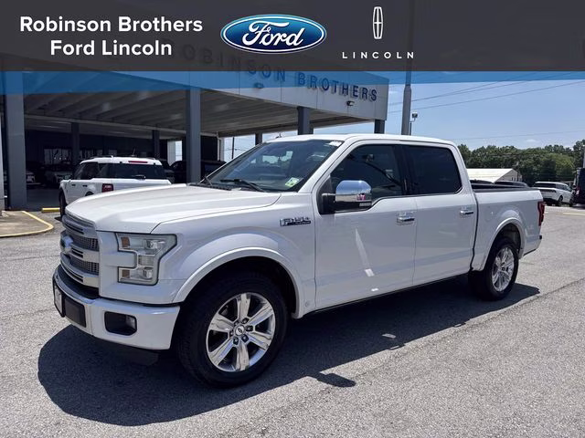 2015 White Platinum Clearcoat Metallic Ford F-150 Platinum RWD Truck