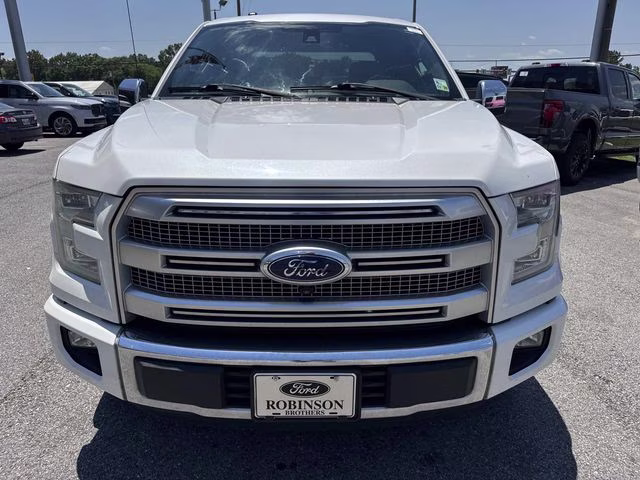2015 White Platinum Clearcoat Metallic Ford F-150 Platinum RWD Truck