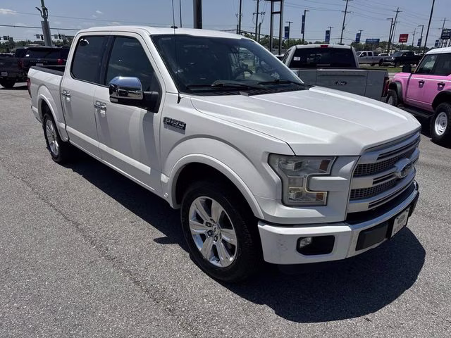 2015 White Platinum Clearcoat Metallic Ford F-150 Platinum RWD Truck
