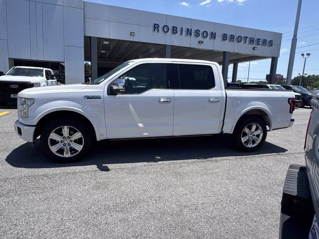 2015 White Platinum Clearcoat Metallic Ford F-150 Platinum RWD Truck