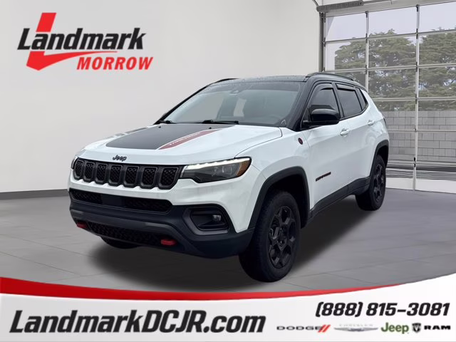 2023 Bright White Clearcoat Jeep Compass Trailhawk 4X4 SUV