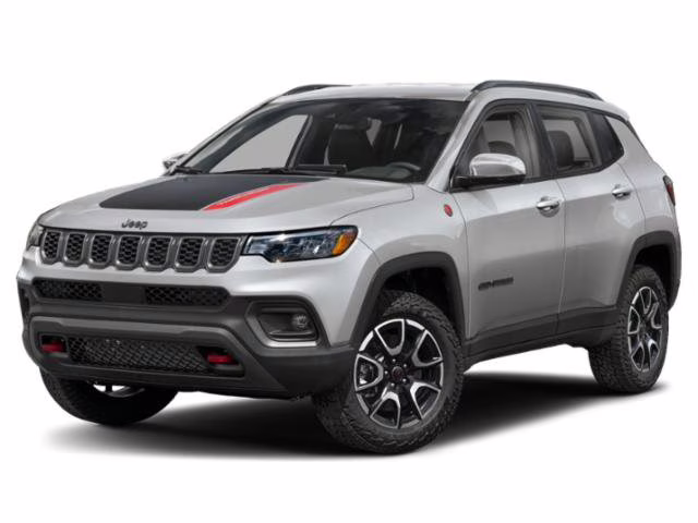2023 Bright White Clearcoat Jeep Compass Trailhawk 4X4 SUV