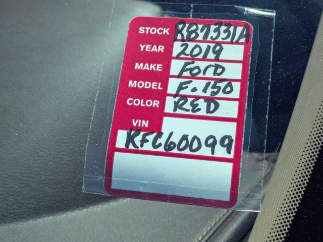 2019 Ruby Red Metallic Ford F-150 LARIAT RWD Truck