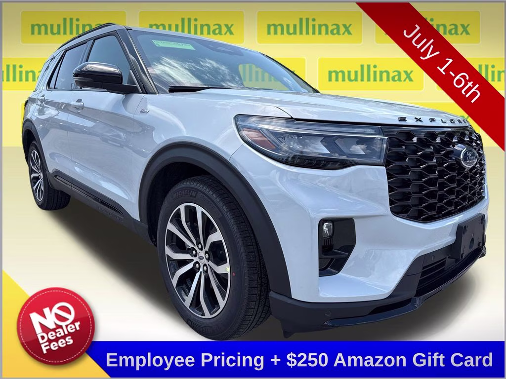 2026 Space White Metallic Ford Explorer ST-Line RWD SUV