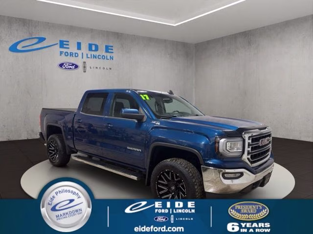 2017 Stone Blue Metallic GMC Sierra 1500 SLE 4X4 Truck