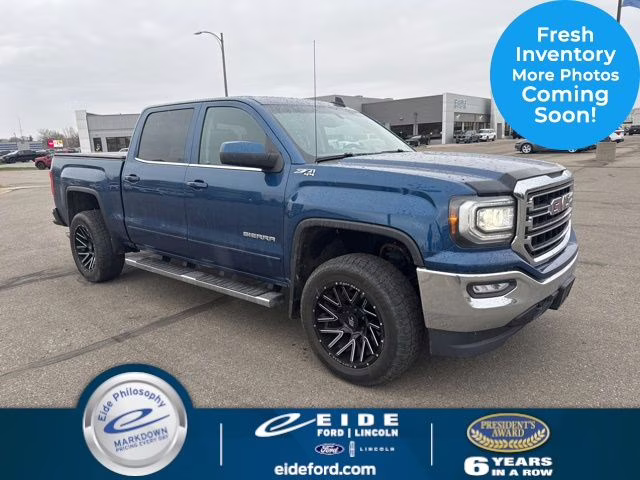 2017 Blue GMC Sierra 1500 SLE 4X4 Truck