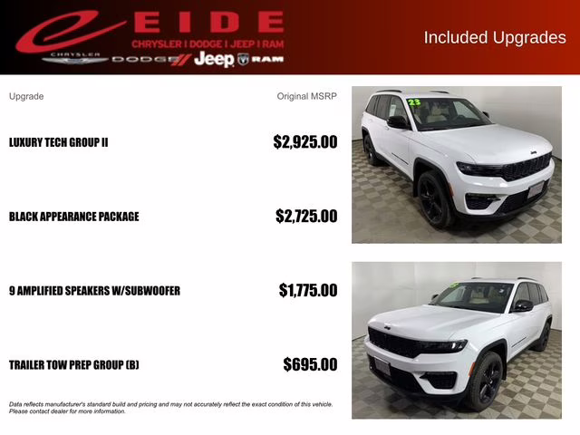 2023 Bright White Clearcoat Jeep Grand Cherokee Limited 4X4 SUV