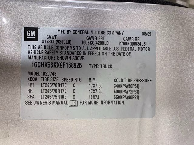 2009 Silver Birch Metallic Chevrolet Silverado 2500HD LT 4X4 Truck