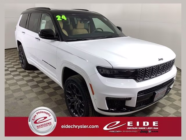 2024 Bright White Clearcoat Jeep Grand Cherokee L Summit 4X4 SUV