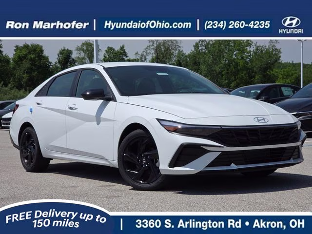 2026 Serenity White Hyundai Elantra SEL Sport FWD Sedan