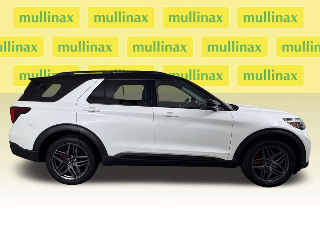 2025 Star White Metallic Tri-Coat Ford Explorer ST 4X4 SUV