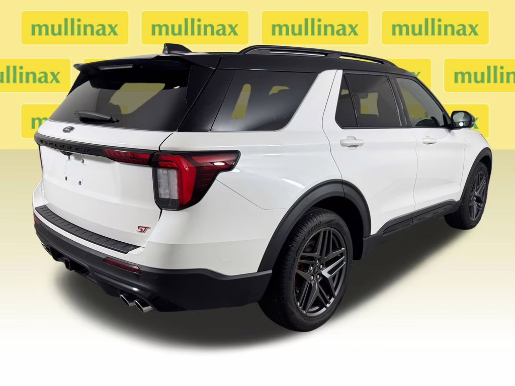2025 Star White Metallic Tri-Coat Ford Explorer ST 4X4 SUV