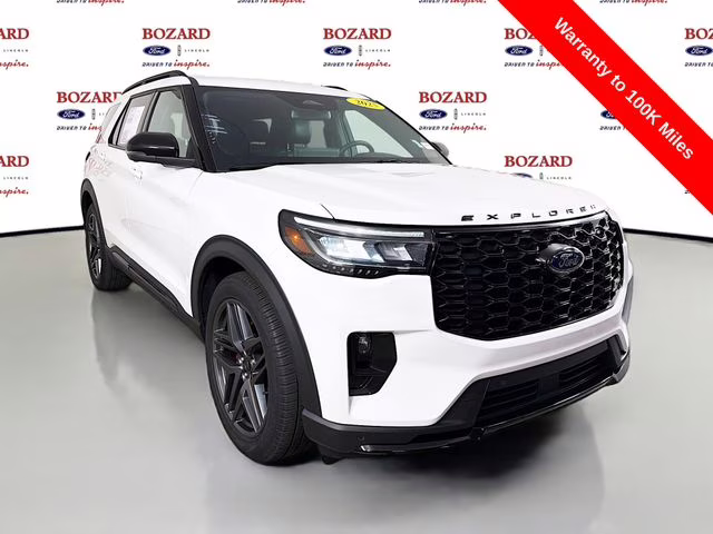 2025 White Metallic Ford Explorer ST 4X4 SUV