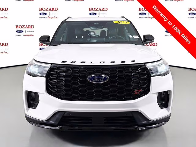 2025 White Metallic Ford Explorer ST 4X4 SUV