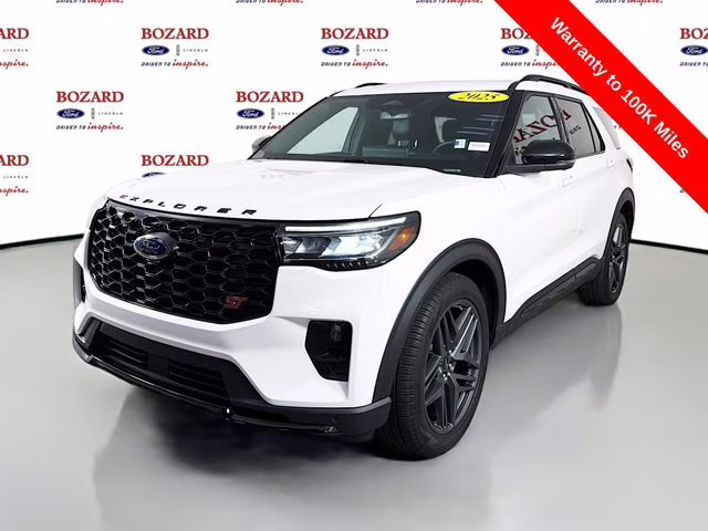 2025 White Metallic Ford Explorer ST 4X4 SUV