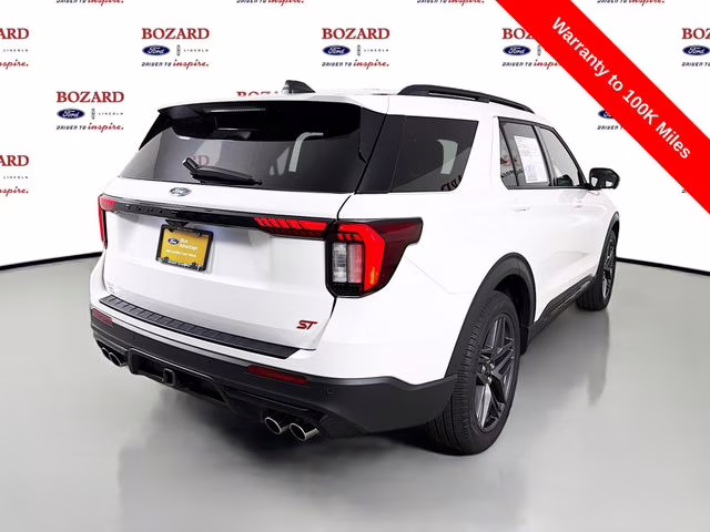 2025 White Metallic Ford Explorer ST 4X4 SUV