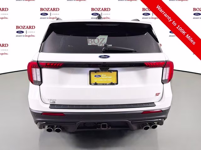 2025 White Metallic Ford Explorer ST 4X4 SUV