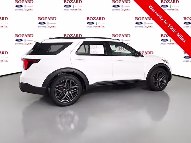 2025 White Metallic Ford Explorer ST 4X4 SUV