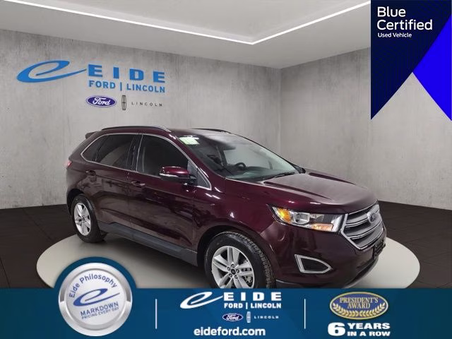 2018 Burgundy Velvet Metallic Tinted Clearcoat Ford Edge SEL FWD SUV