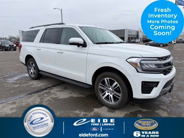 2024 Star White Metallic Tri-Coat Ford Expedition Max XLT 4X4 SUV
