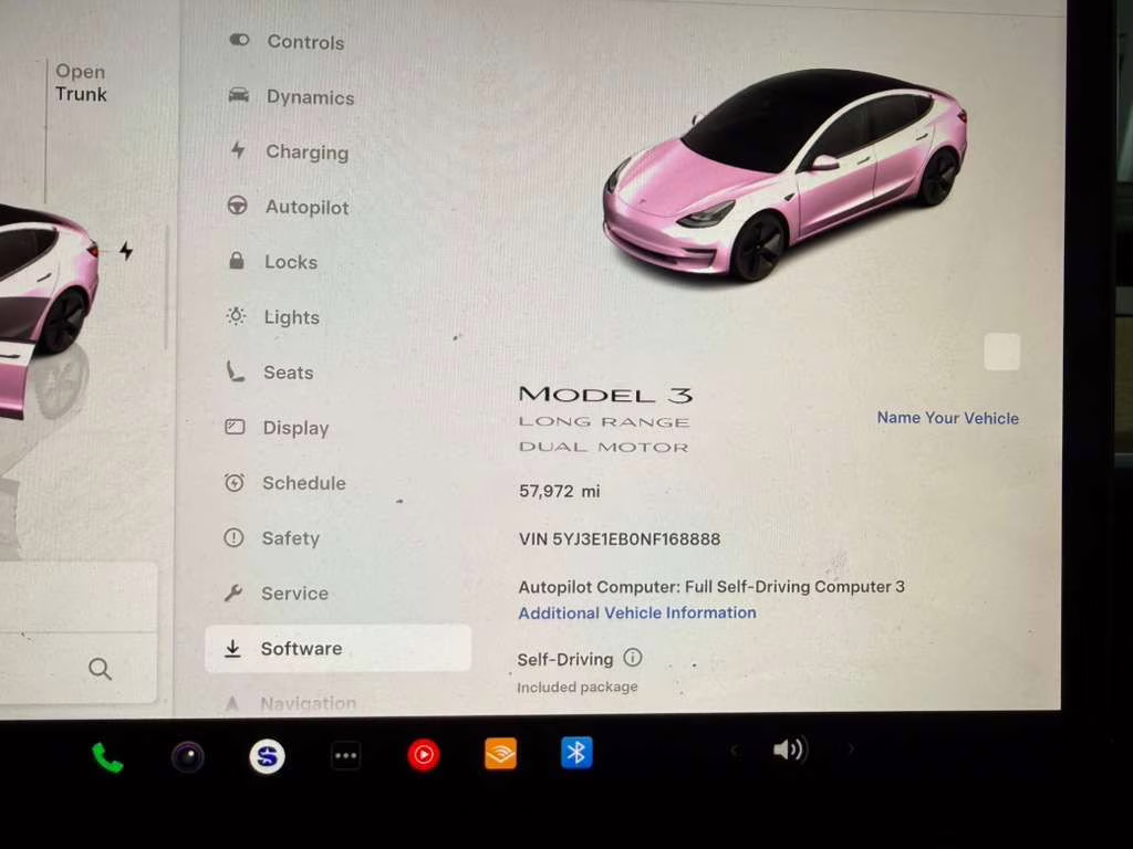 2022 White Tesla Model 3 Long Range AWD Sedan