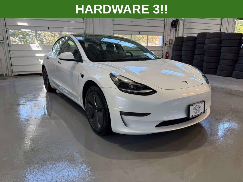 2022 White Tesla Model 3 Long Range AWD Sedan