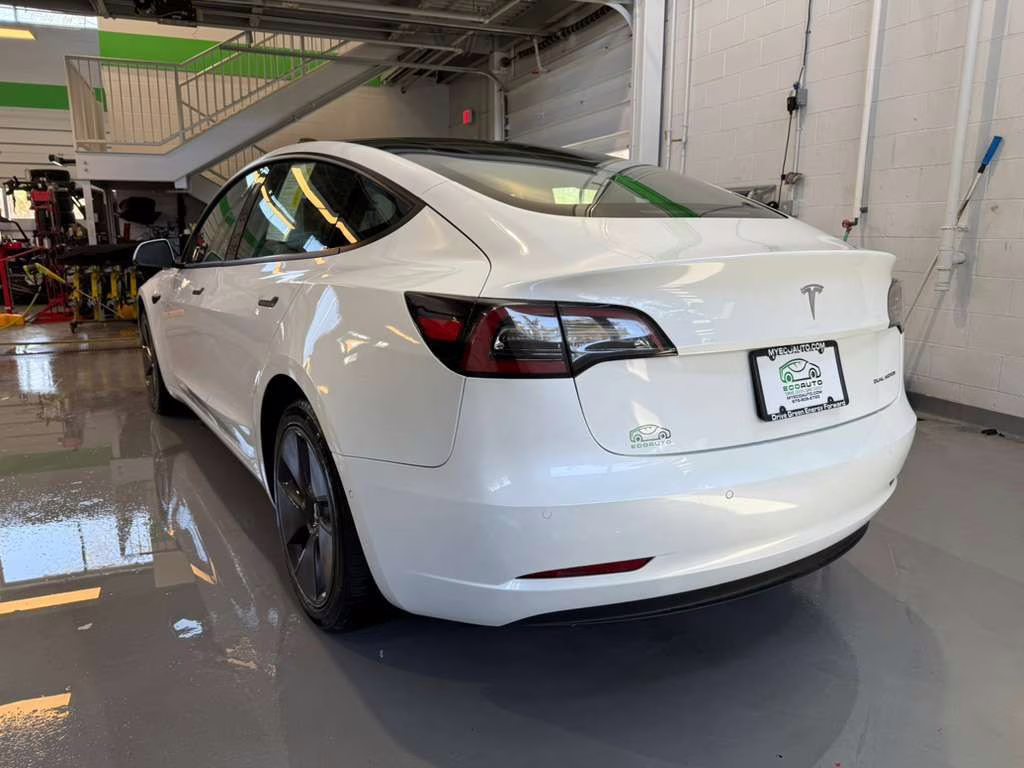 2022 White Tesla Model 3 Long Range AWD Sedan