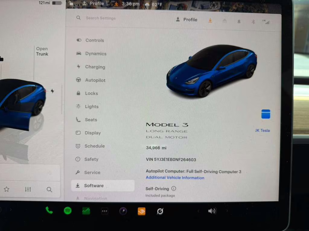 2022 Deep Blue Metallic Tesla Model 3 Long Range AWD Sedan