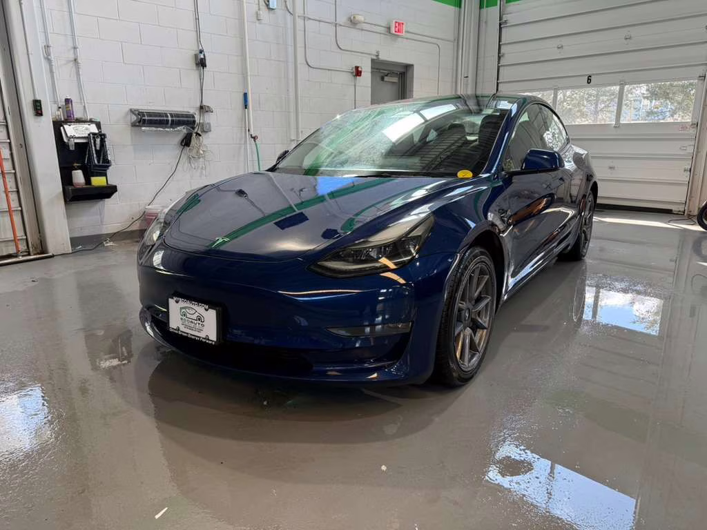2022 Deep Blue Metallic Tesla Model 3 Long Range AWD Sedan