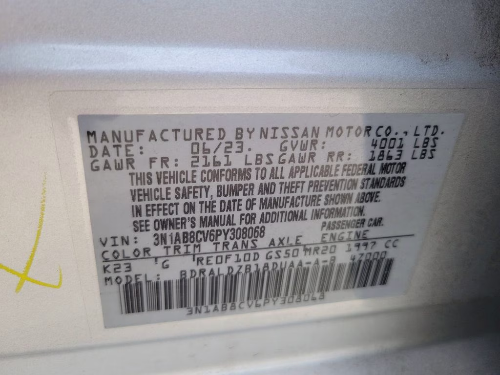 2023 Brilliant Silver Metallic Nissan Sentra SV FWD Sedan
