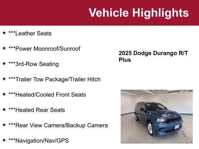 2025 Frostbite Pearlcoat Dodge Durango R/T Plus AWD SUV