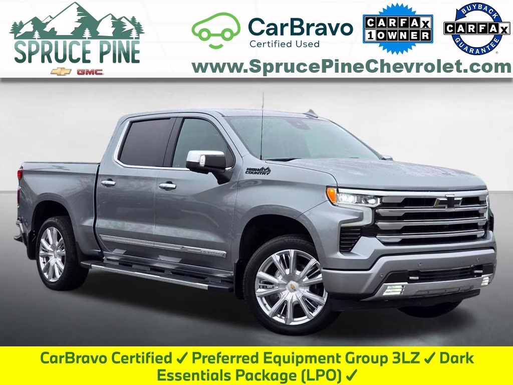 2024 Sterling Gray Metallic Chevrolet Silverado 1500 High Country 4X4 Truck
