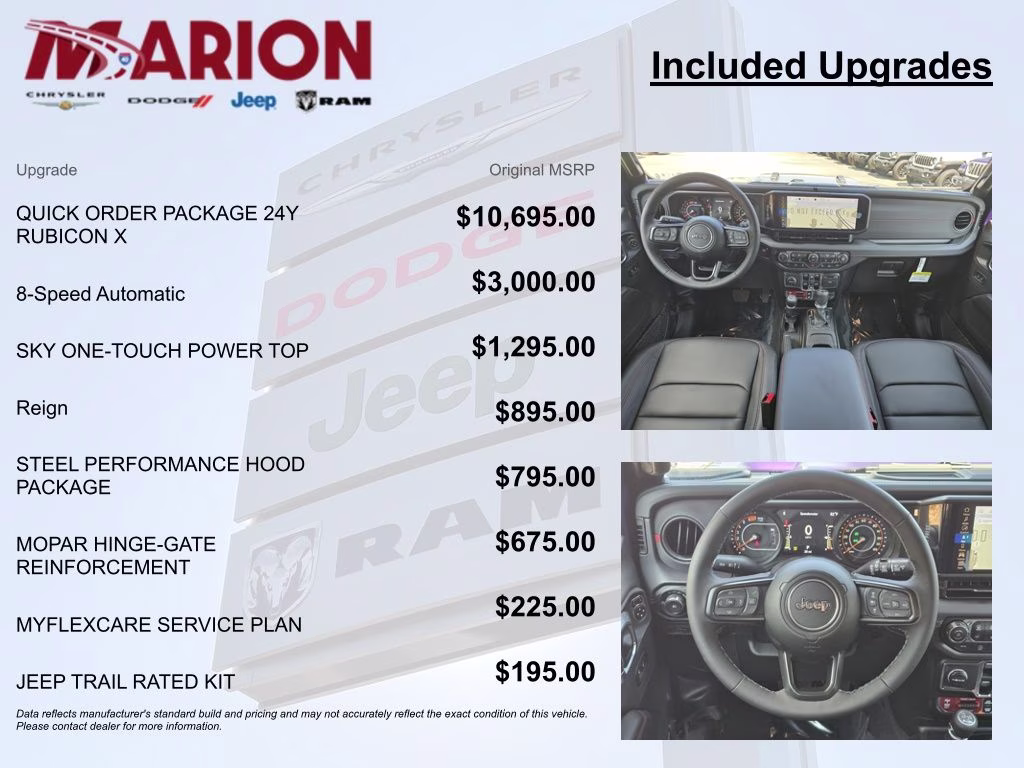 2026 Reign Jeep Wrangler Rubicon X 4X4 SUV