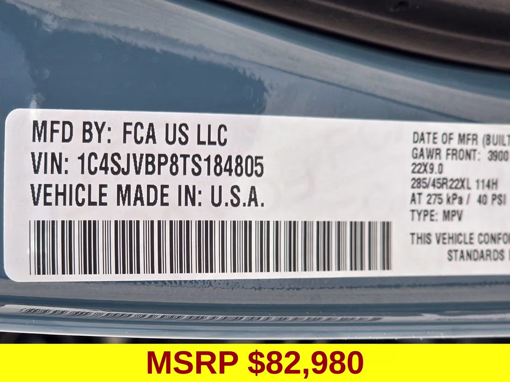 2026 Steel Blue Jeep Grand Wagoneer Limited Reserve 4X4 SUV