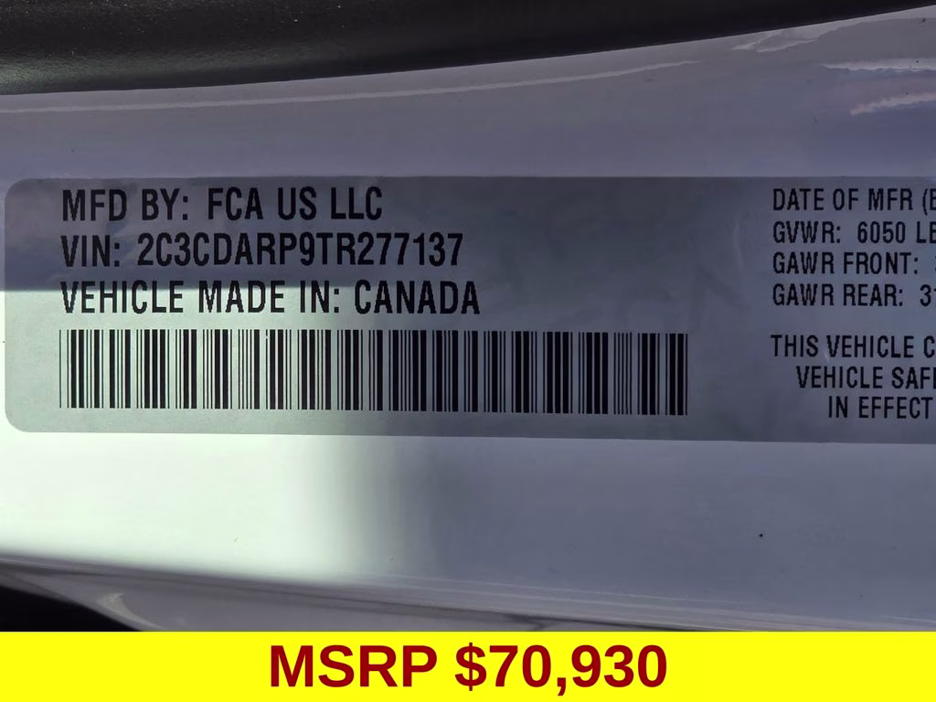 2026 Bright White Clearcoat Dodge Charger R/T Scat Pack AWD Sedan