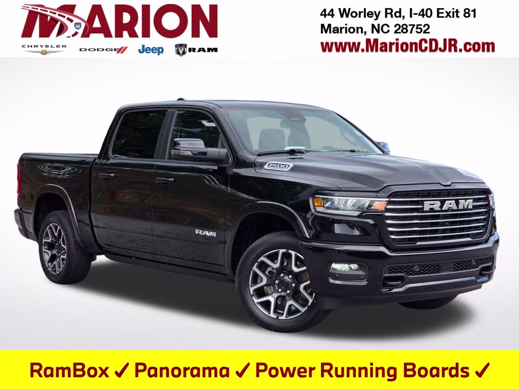 2026 Diamond Black Crystal Pearlcoat Ram 1500 Laramie 4X4 Truck