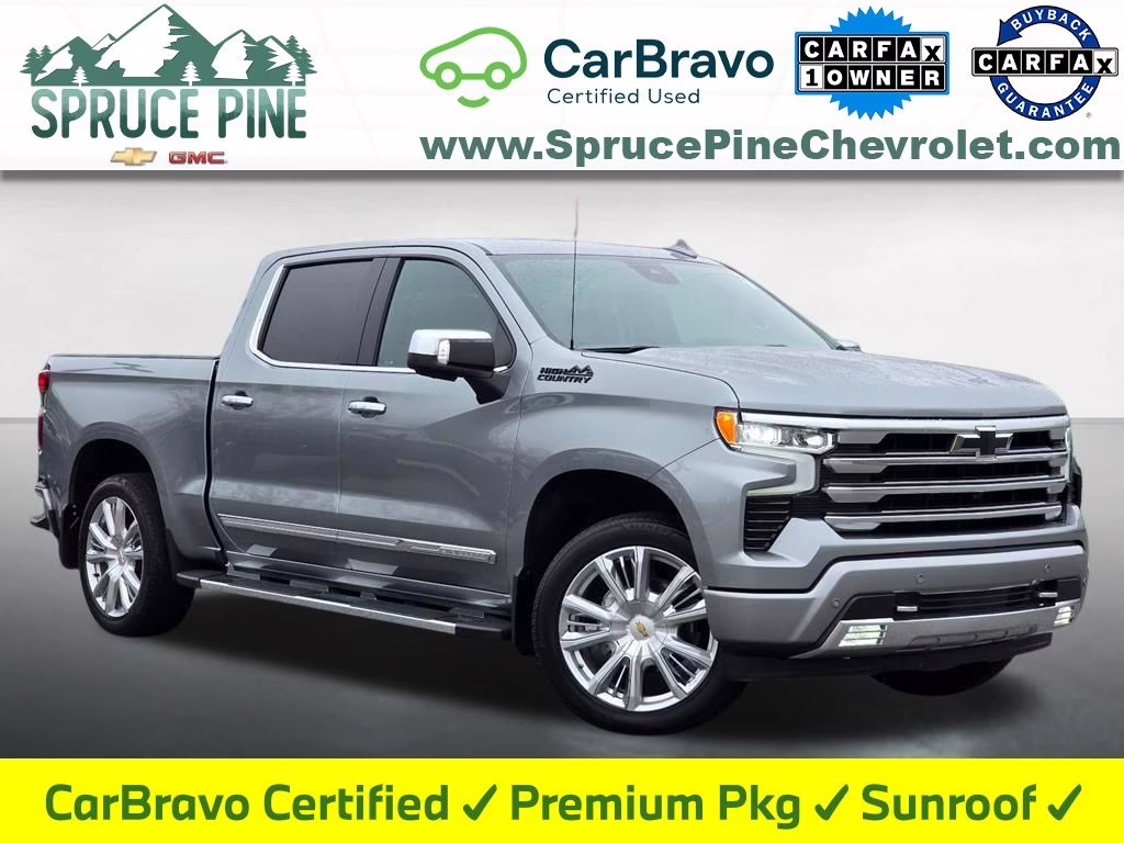 2024 Sterling Gray Metallic Chevrolet Silverado 1500 High Country 4X4 Truck