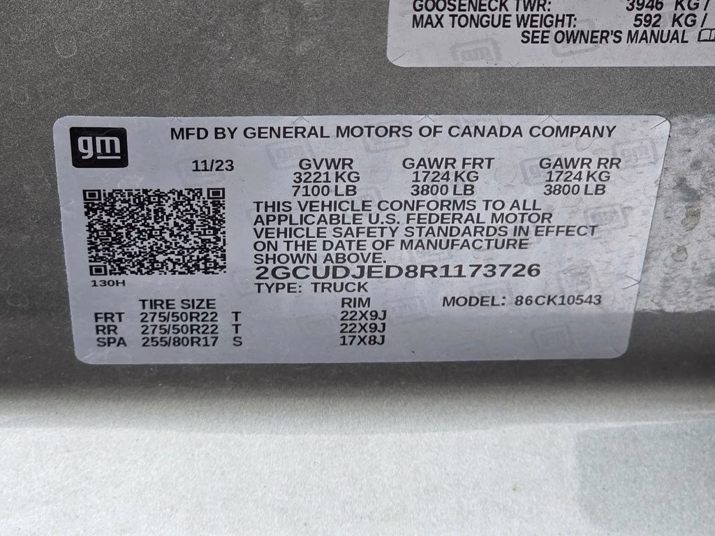 2024 Sterling Gray Metallic Chevrolet Silverado 1500 High Country 4X4 Truck