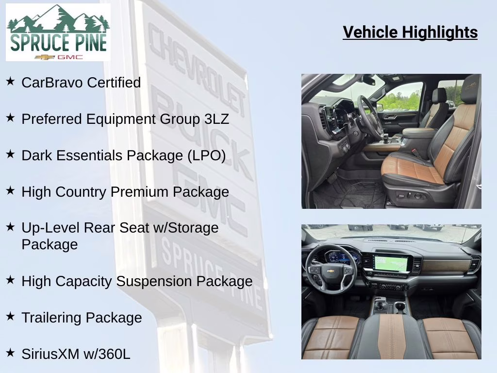 2024 Sterling Gray Metallic Chevrolet Silverado 1500 High Country 4X4 Truck