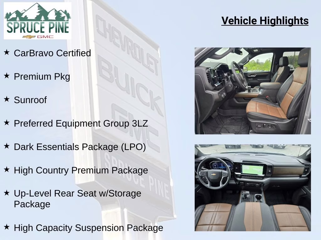 2024 Sterling Gray Metallic Chevrolet Silverado 1500 High Country 4X4 Truck