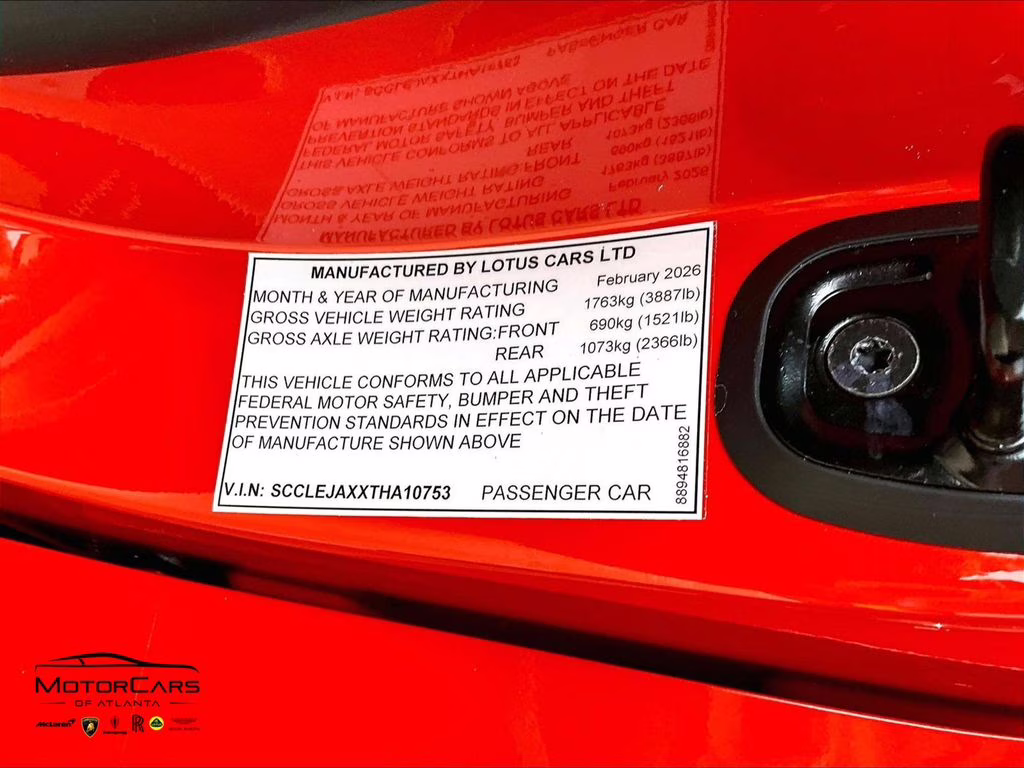 2026 Tangelo Orange Lotus Emira V6 SE RWD Coupe