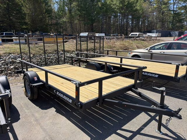2026 Black Karavan 12 Ft steel w/wood deck tariler Khu29907212bt Trailer