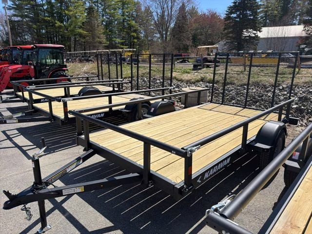 2026 Black Karavan 12 Ft steel w/wood deck tariler Khu29907212bt Trailer
