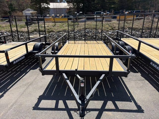 2026 Black Karavan 12 Ft steel w/wood deck tariler Khu29907212bt Trailer