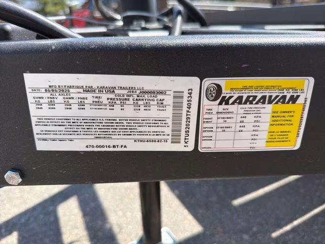 2026 Black Karavan 15ft steel w/wood deck trailer Kthu65008215bt Trailer