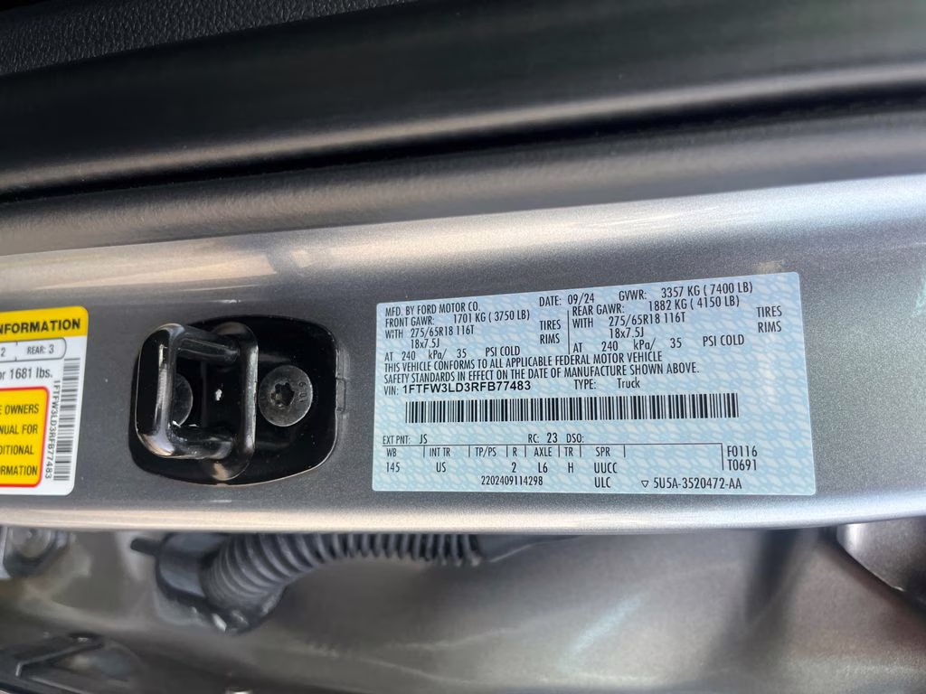 2024 Silver Metallic Ford F-150 XLT 4X4 Truck